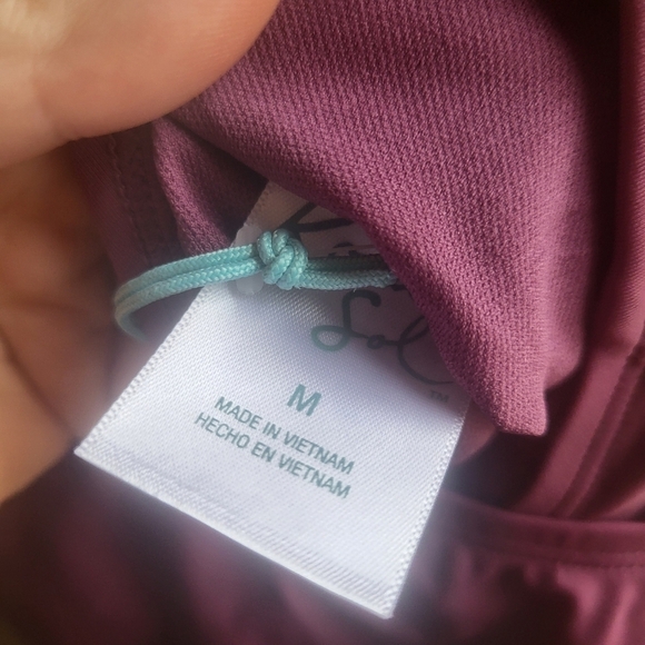 NWT $40 Kona Sol Swim Suit Dress One Piece Bathing Suit Med 8/10 Flattering - Picture 6 of 10